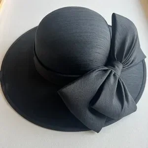 Bellissima Black Bow formal hat / millenary / Bellissima Millinery Collection Women main image 2